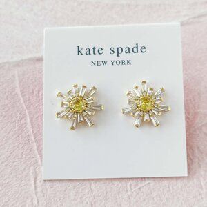 Kate Spade sunny clear Gold stud earrings